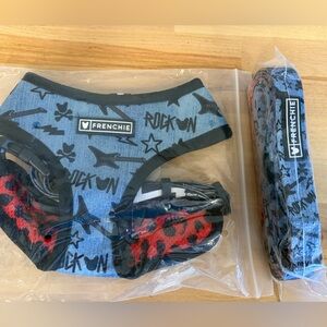 Frenchie Bulldog Reversible Harness & Leash Set - new in package size L KNOCKOUT